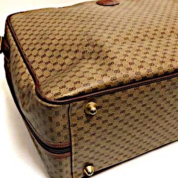 Authentic Vintage Gucci Rare Micro GG Web Luggage with Web Strap - Picture 7 of 15